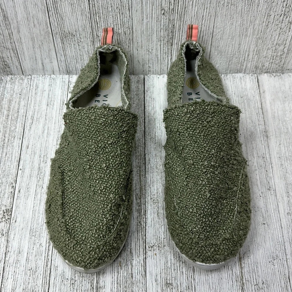 Vionic Malibu Women's Slip-on Comfort Shoe Army Green Boucle Size 8.5 - Picture 8 of 11